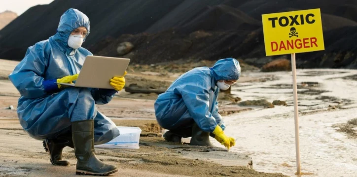 Toxic iron ore mine trailing